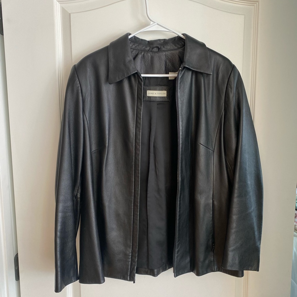 Vintage Lord & Taylor Leather Jacket Blazer
